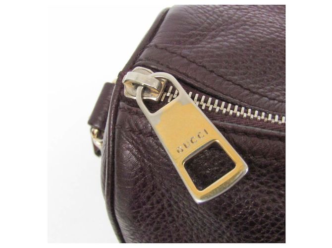 Borsa in pelle da donna Gucci Bamboo 353124 Bordò - vista 8