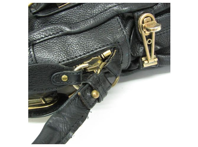 Borsa in pelle Chloé Paraty Grande per donne Nero - vista 7