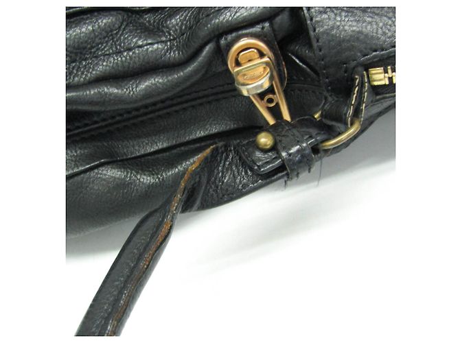 Borsa in pelle Chloé Paraty Grande per donne Nero - vista 8