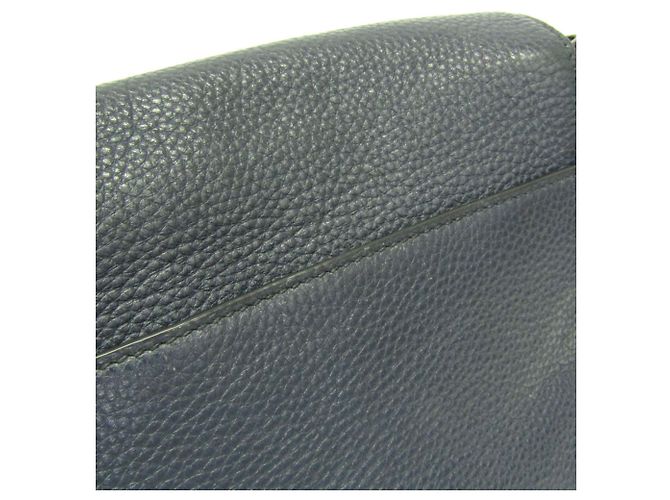 Borsa a tracolla in pelle da uomo Prada Blu navy - vista 12