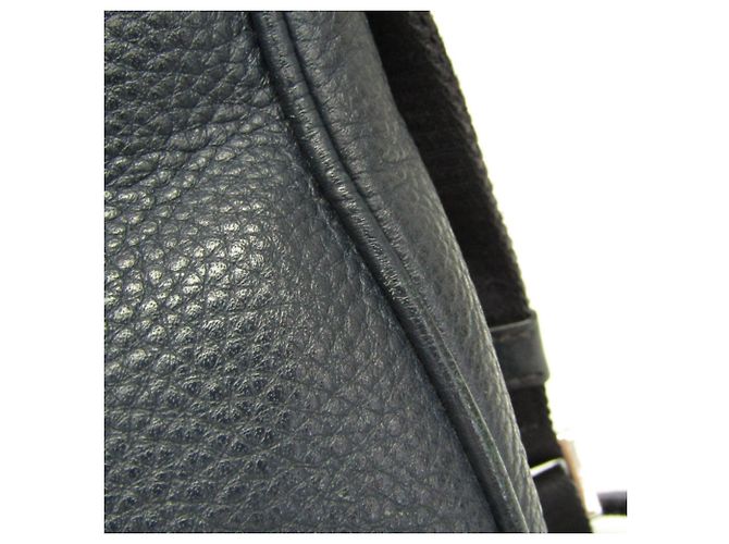 Borsa a tracolla in pelle da uomo Prada Blu navy - vista 13