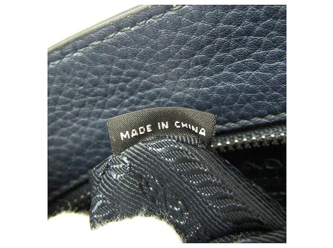 Borsa a tracolla in pelle da uomo Prada Blu navy - vista 17