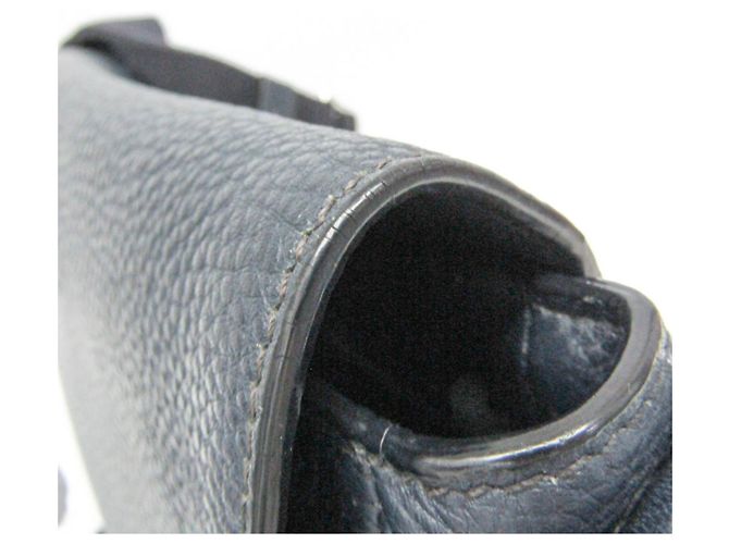 Borsa a tracolla in pelle da uomo Prada Blu navy - vista 5