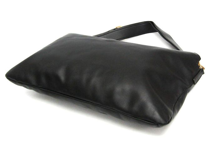 Borsa a spalla in pelle nera Miu Miu RR1917 Nero - vista 3