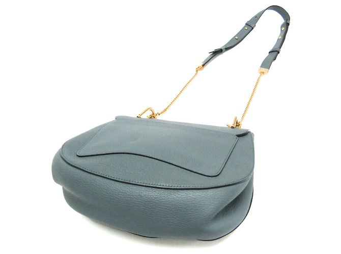 Borsa a spalla in pelle Chloé Drew per donne Blu chiaro - vista 2