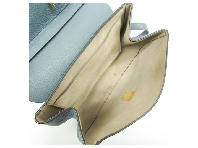 Borsa a spalla in pelle Chloé Drew per donne Blu chiaro - vista 3