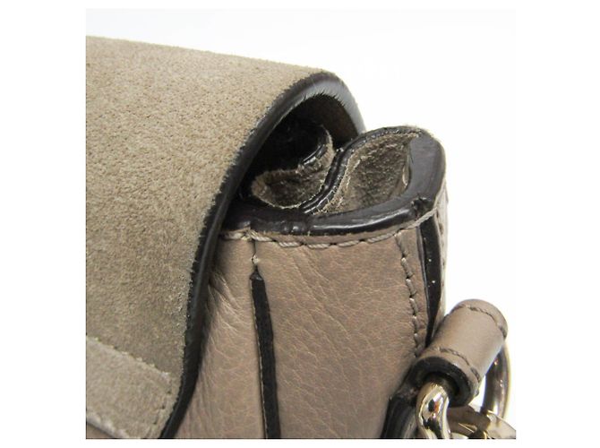 Zaino in pelle e suede da donna Chloé Faye Grigio - vista 11
