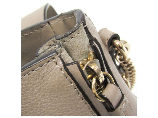 Zaino in pelle e suede da donna Chloé Faye Grigio - vista 13