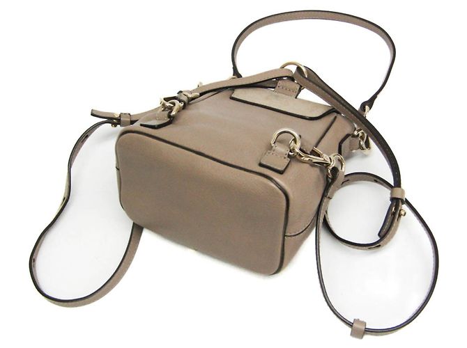 Zaino in pelle e suede da donna Chloé Faye Grigio - vista 4