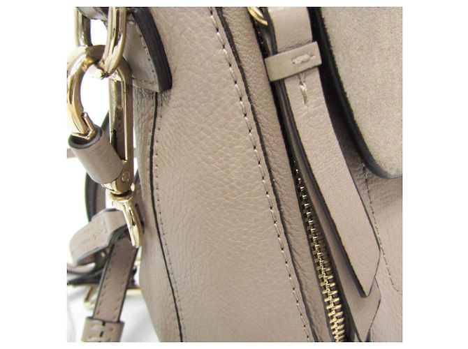 Zaino in pelle e suede da donna Chloé Faye Grigio - vista 8