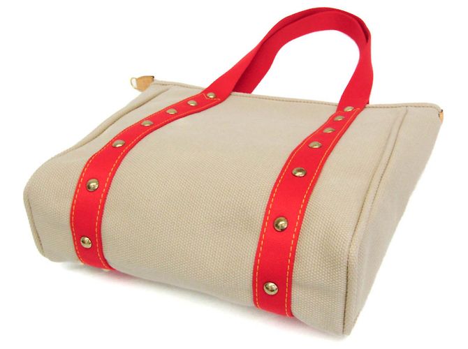 Louis Vuitton Antigua Cabas MM Tasche Rot Beige - Ansicht 2