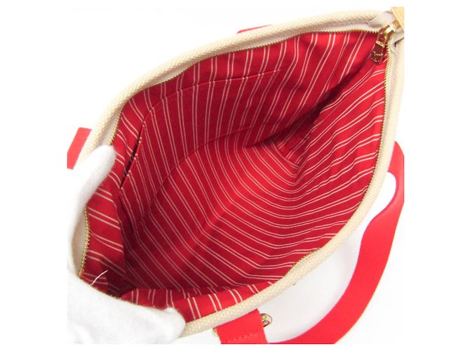 Louis Vuitton Antigua Cabas MM Tasche Rot Beige - Ansicht 3