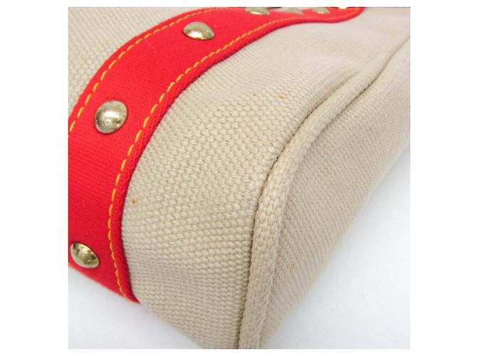 Louis Vuitton Antigua Cabas MM Tasche Rot Beige - Ansicht 5
