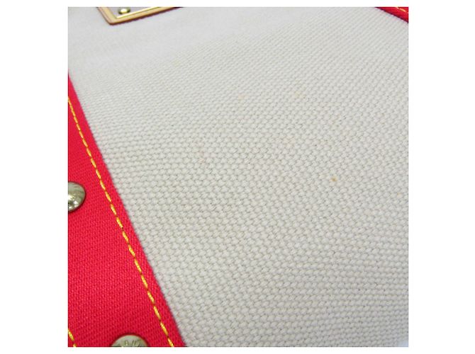 Louis Vuitton Antigua Cabas MM Tasche Rot Beige - Ansicht 6