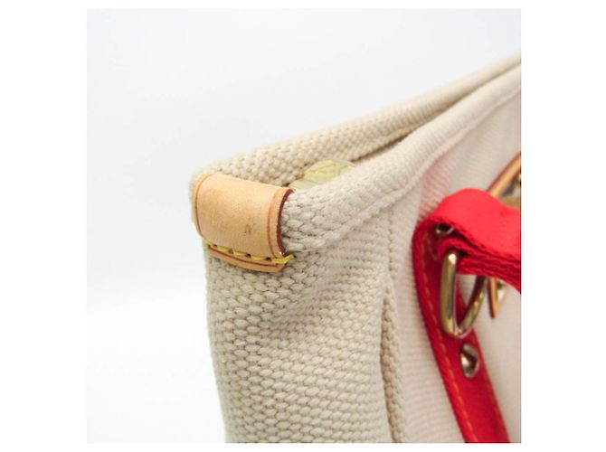 Louis Vuitton Antigua Cabas MM Tasche Rot Beige - Ansicht 8