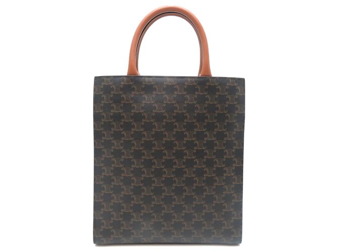 Céline Borsa a mano verticale mini Cabas Triomphe di Celine per donne Marrone - vista 2