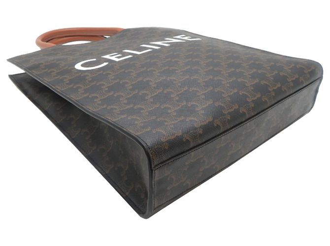 Céline Borsa a mano verticale mini Cabas Triomphe di Celine per donne Marrone - vista 3