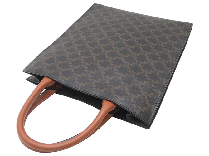 Céline Borsa a mano verticale mini Cabas Triomphe di Celine per donne Marrone - vista 4