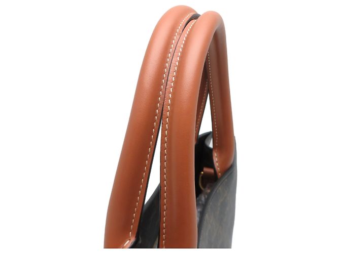 Céline Borsa a mano verticale mini Cabas Triomphe di Celine per donne Marrone - vista 5