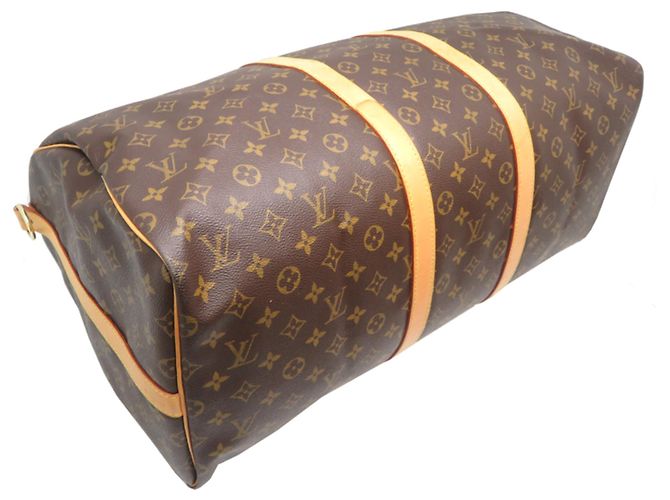 Borsa Boston Keepall Bandoulière 55 Louis Vuitton Marrone - vista 3