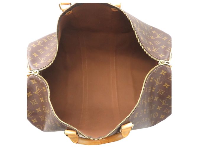 Borsa Boston Keepall Bandoulière 55 Louis Vuitton Marrone - vista 6