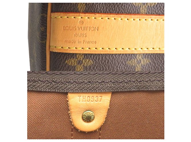 Borsa Boston Keepall Bandoulière 55 Louis Vuitton Marrone - vista 7