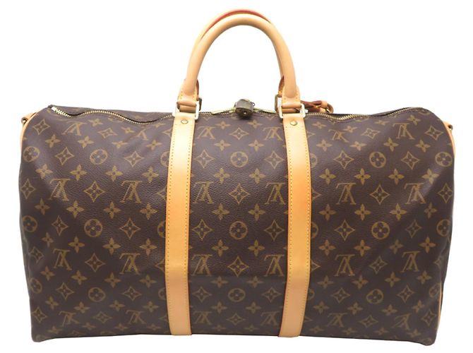 Borsa Boston Keepall Bandoulière 50 Louis Vuitton Marrone - vista 2