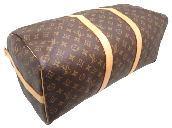 Borsa Boston Keepall Bandoulière 50 Louis Vuitton Marrone - vista 3