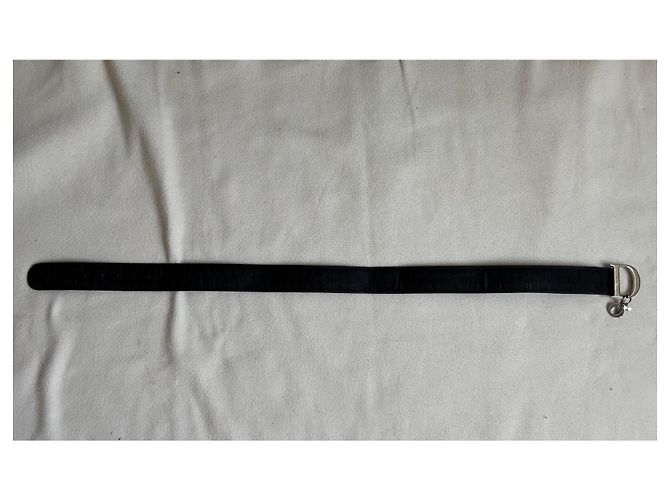 Christian Dior Monogram Oblique Canvas Gürtel Schwarz - Ansicht 9