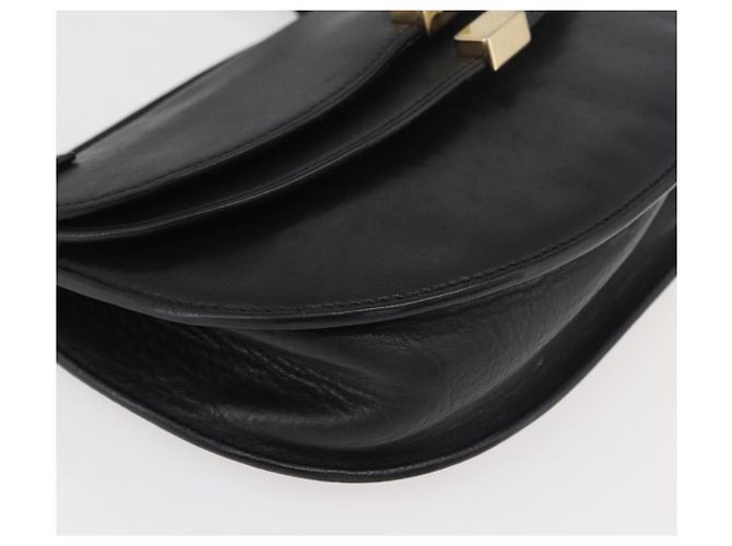 Chloé Borsa a Spalla Chloe in Pelle Nera e Oro Auth bs34599 Nero D'oro - vista 15