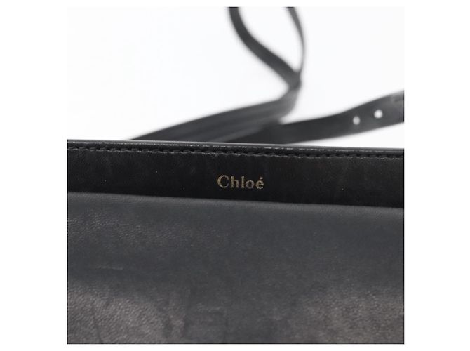 Chloé Borsa a Spalla Chloe in Pelle Nera e Oro Auth bs34599 Nero D'oro - vista 19