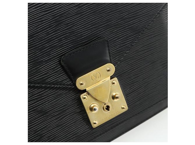 LOUIS VUITTON Borsa a Mano Epi Monceau 28 Nera M52122 LV Auth BA12216 Nero - vista 18