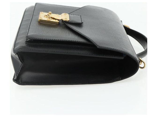 LOUIS VUITTON Borsa a Mano Epi Monceau 28 Nera M52122 LV Auth BA12216 Nero - vista 4