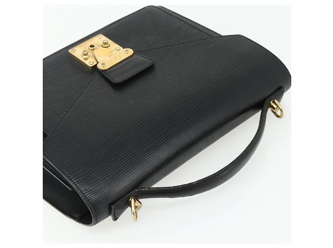 LOUIS VUITTON Borsa a Mano Epi Monceau 28 Nera M52122 LV Auth BA12216 Nero - vista 6