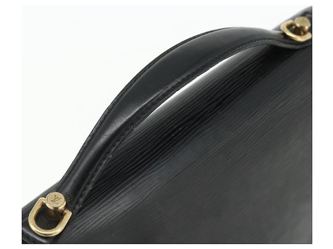 LOUIS VUITTON Borsa a Mano Epi Monceau 28 Nera M52122 LV Auth BA12216 Nero - vista 7