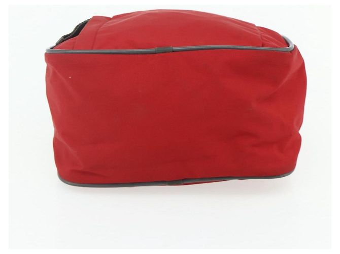 PRADA Borsa sportiva in nylon rossa argento Auth 176633A Rosso - vista 5