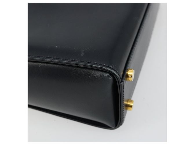 Borsa a Spalla Gancini in Pelle Salvatore Ferragamo Blu Navy Oro Auth ka4141 D'oro - vista 16