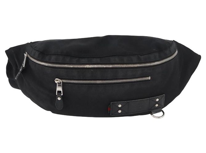 Borsa a Spalla Web Sherry Line in Nylon Nero e Argento GUCCI 246409 Auth ep14192 - vista 13