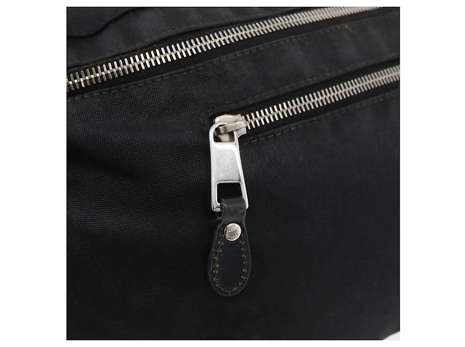 Borsa a Spalla Web Sherry Line in Nylon Nero e Argento GUCCI 246409 Auth ep14192 - vista 17