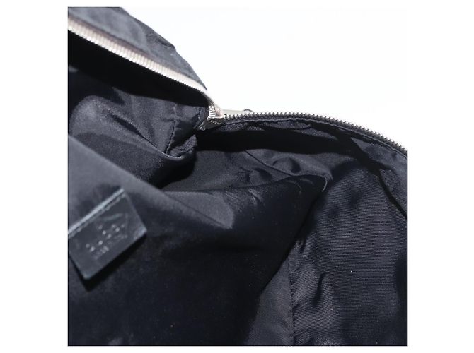 Borsa a Spalla Web Sherry Line in Nylon Nero e Argento GUCCI 246409 Auth ep14192 - vista 20