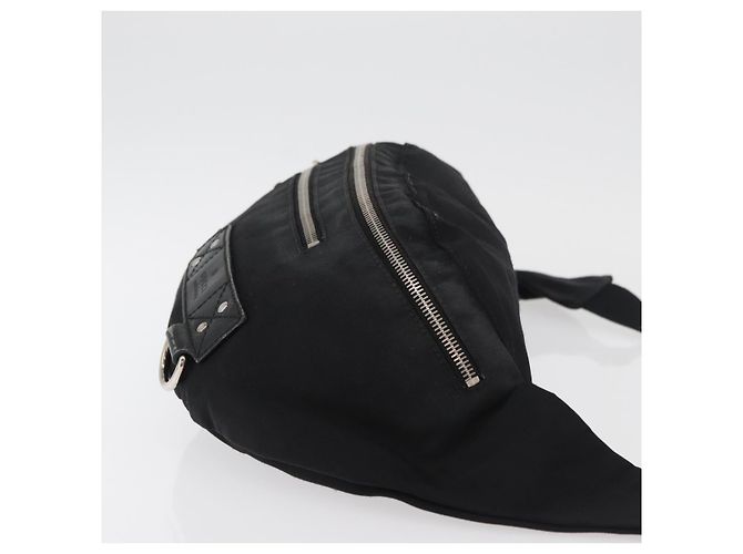 Borsa a Spalla Web Sherry Line in Nylon Nero e Argento GUCCI 246409 Auth ep14192 - vista 3