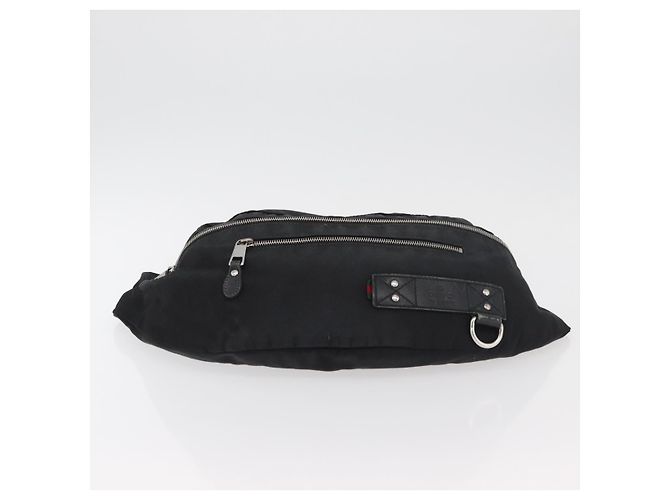 Borsa a Spalla Web Sherry Line in Nylon Nero e Argento GUCCI 246409 Auth ep14192 - vista 5