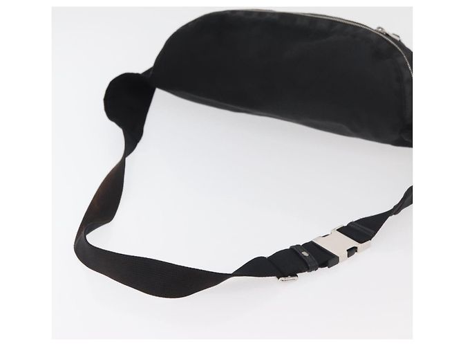 Borsa a Spalla Web Sherry Line in Nylon Nero e Argento GUCCI 246409 Auth ep14192 - vista 7