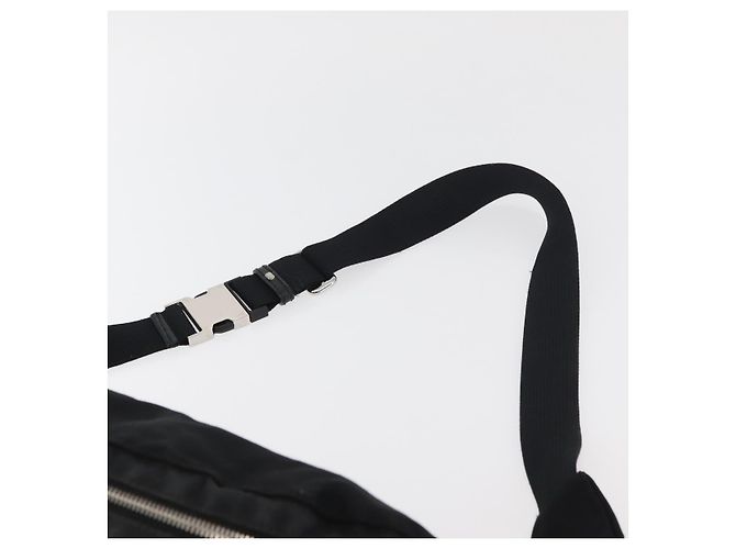 Borsa a Spalla Web Sherry Line in Nylon Nero e Argento GUCCI 246409 Auth ep14192 - vista 8