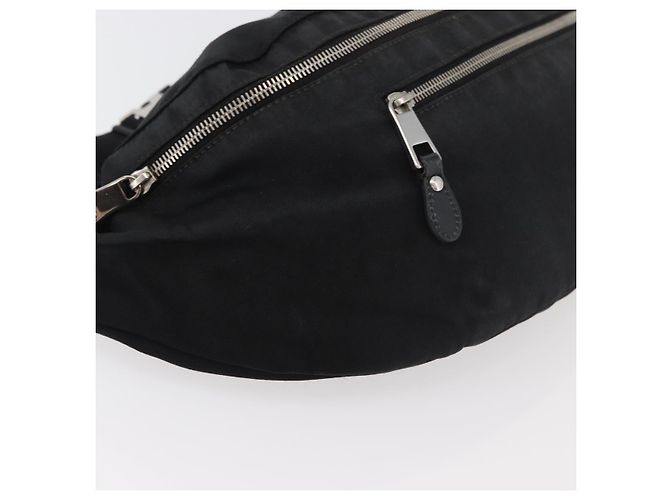 Borsa a Spalla Web Sherry Line in Nylon Nero e Argento GUCCI 246409 Auth ep14192 - vista 9