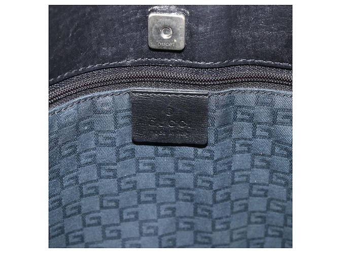 GUCCI Hand Bag Leather Black Silver 73983 Auth ka4138 Silvery - view 10