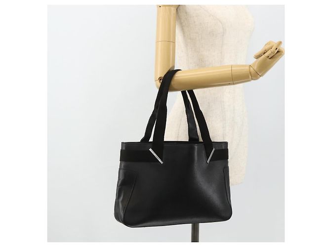 GUCCI Hand Bag Leather Black Silver 73983 Auth ka4138 Silvery - view 21