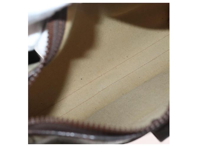 Borsa a Spalla GUCCI GG Supreme Web Sherry Line PVC Beige Oro Auth 176846 D'oro - vista 11