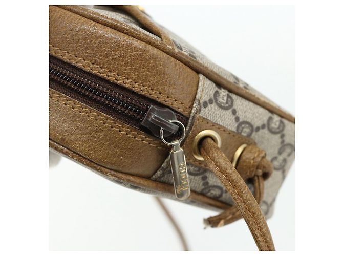 Borsa a Spalla GUCCI GG Plus Supreme PVC Beige Oro 201447 Auth ep14205 D'oro - vista 10