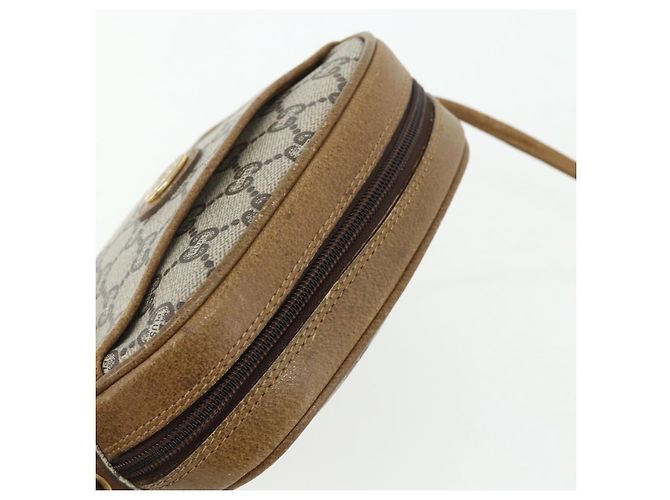 Borsa a Spalla GUCCI GG Plus Supreme PVC Beige Oro 201447 Auth ep14205 D'oro - vista 6